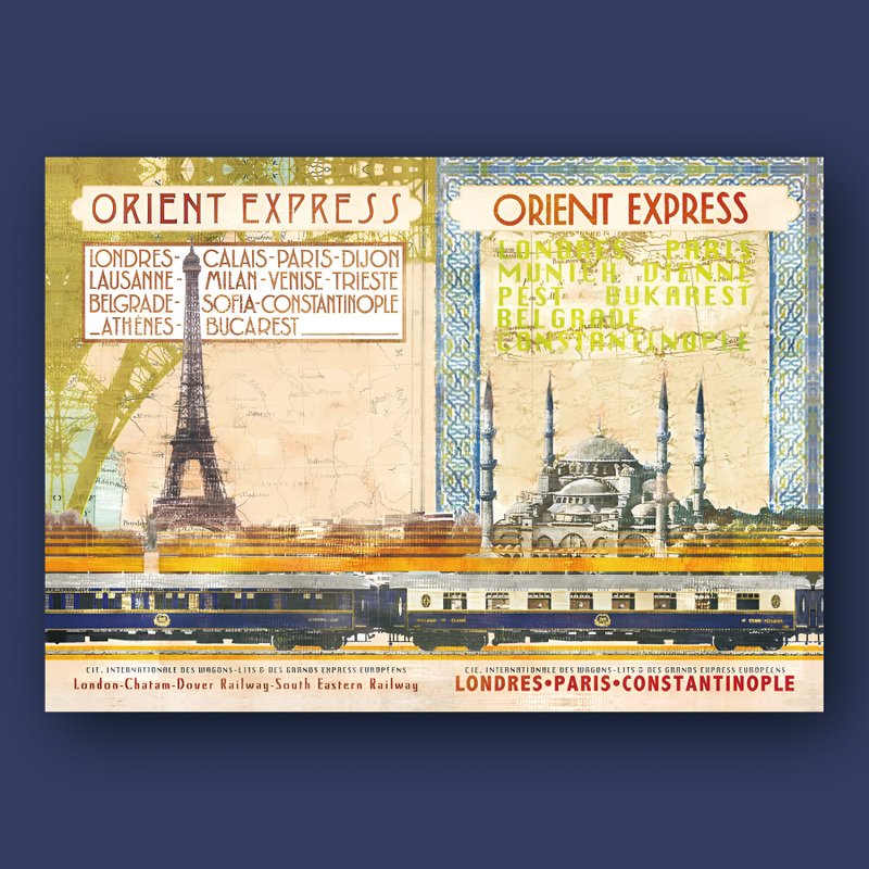 东方快车明信片 Orient Express postcard - 卡片/明信片 - 纸 