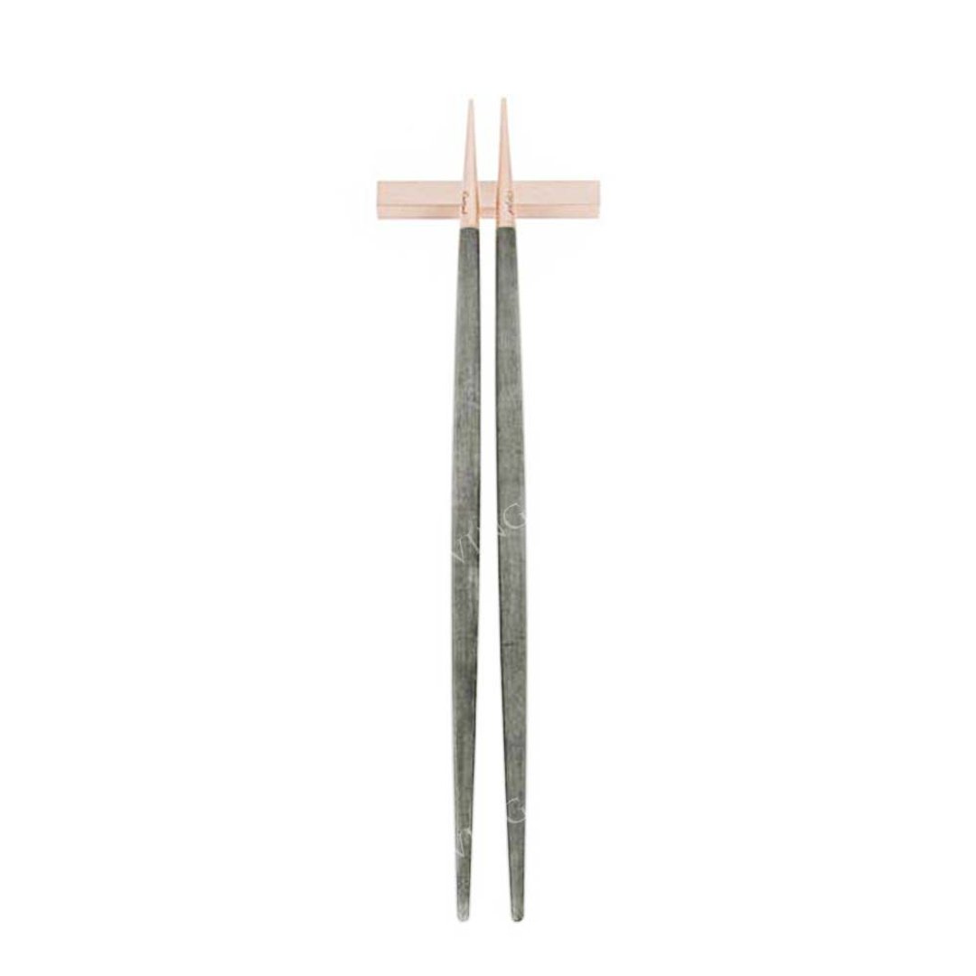 葡萄牙Cutipol GOA灰玫瑰金22.3cm筷组 - 餐刀/叉/匙组合 - 不锈钢 灰色