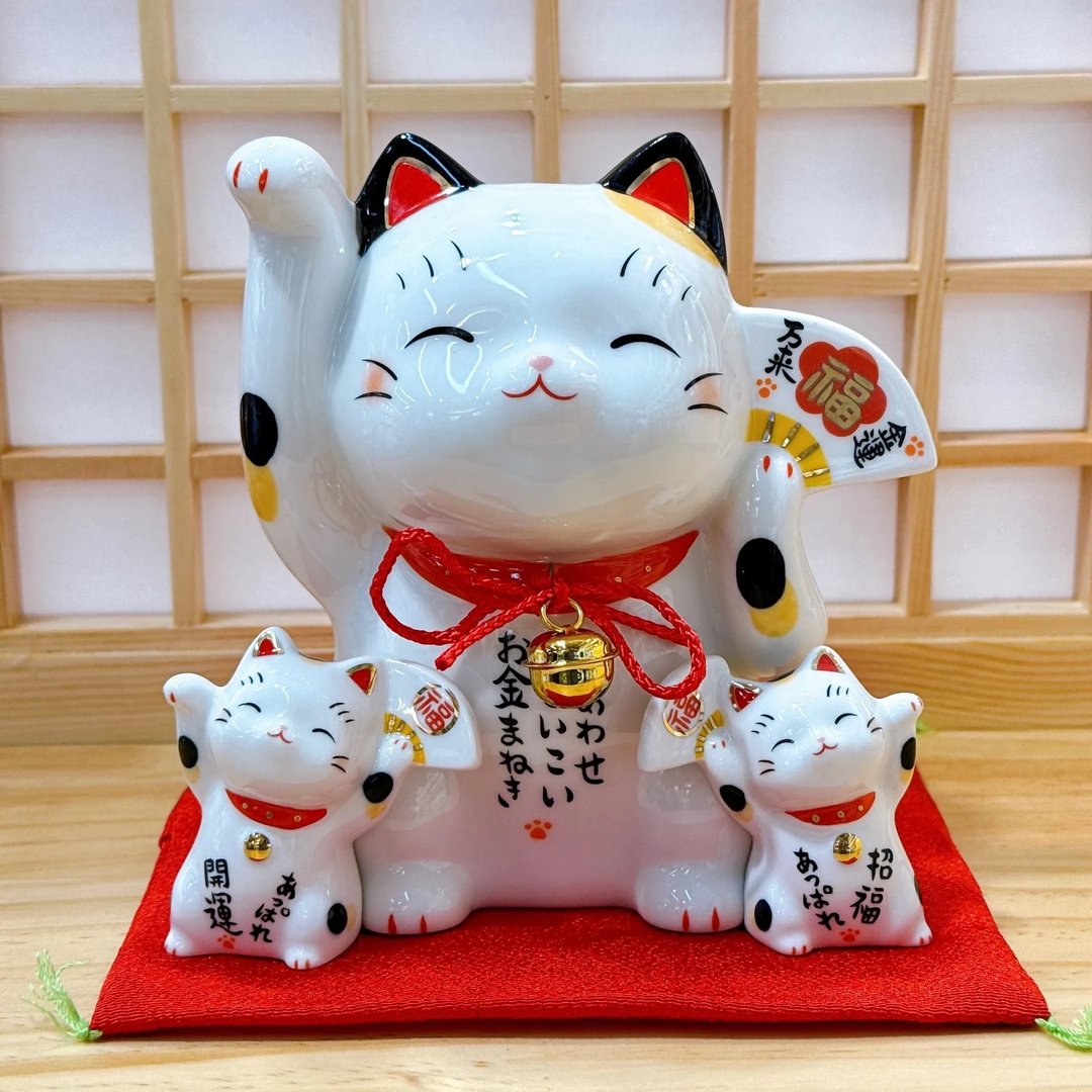 【家和招财】日本万福円满招财猫 - 摆饰 - 瓷 白色