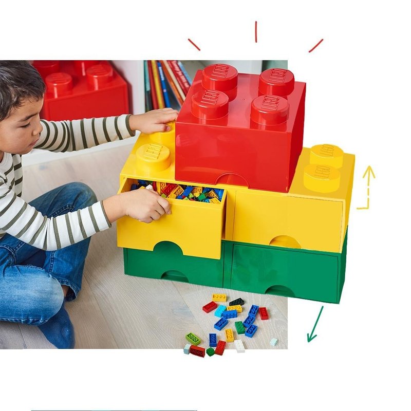 Room Copenhagen 乐高 LEGO 八凸抽屉收纳箱-水蓝色(40061742) - 收纳用品 - 其他材质 