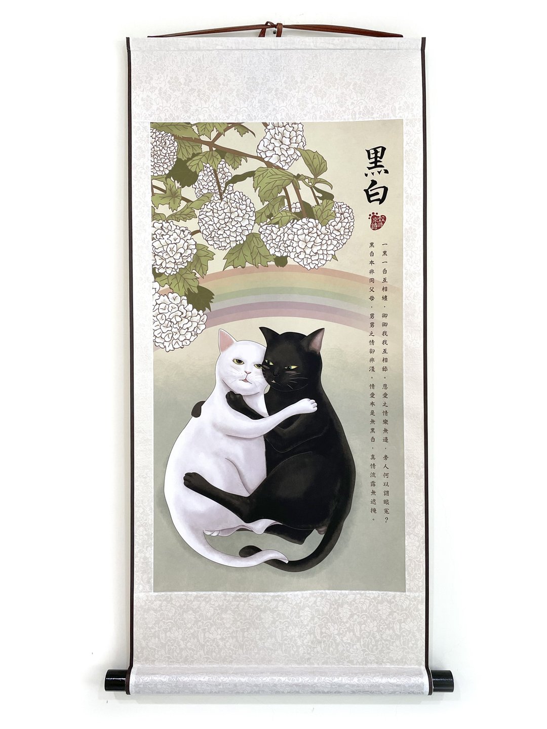 黑白丝绸卷轴挂画 - 海报/装饰画/版画 - 丝．绢 银色