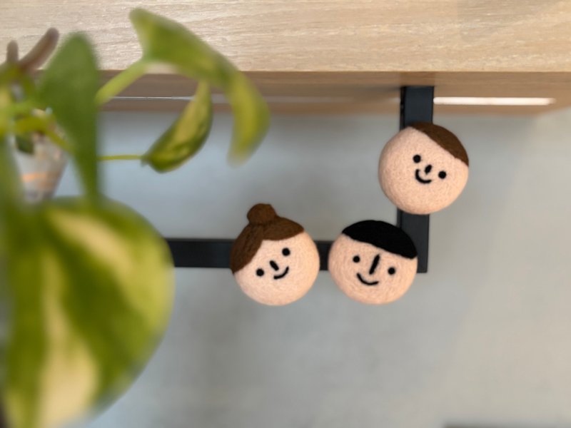 甜心村羊毛毡 家的样貌微笑脸庞磁铁 婚礼小物 毕业礼 谢师 - 摆饰 - 羊毛 