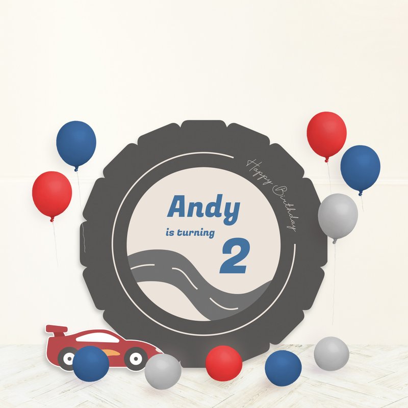 【定制】赛车之旅迷你背板(巨轮版)| 派对 | 生日 | 纪念日 |布置 - 其他 - 其他材质 多色