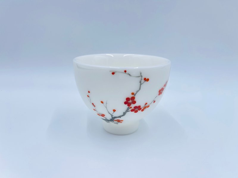 梅花杯 - 茶具/茶杯 - 瓷 白色