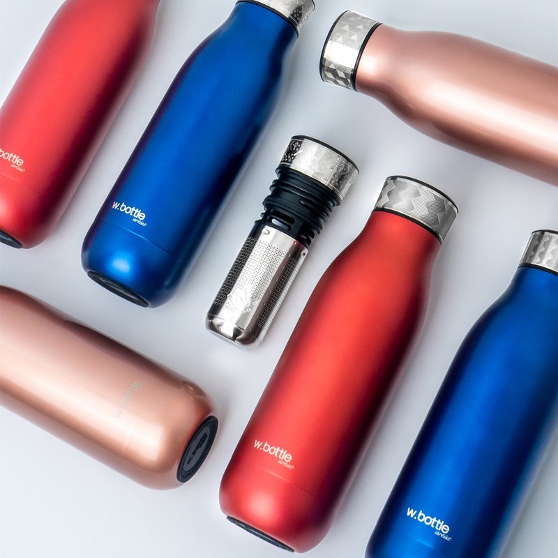 01LIV不锈钢双层保温杯 500ml节日系列红色 真空保温瓶泡茶杯茶滤 - 保温瓶/保温杯 - 不锈钢 红色