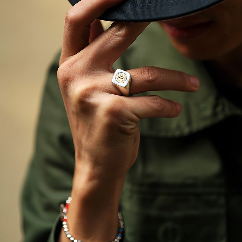 本命佛图章开口戒指 未时足银守护十二生肖指环男女士情侣潮流款 - 戒指 - 纯银 