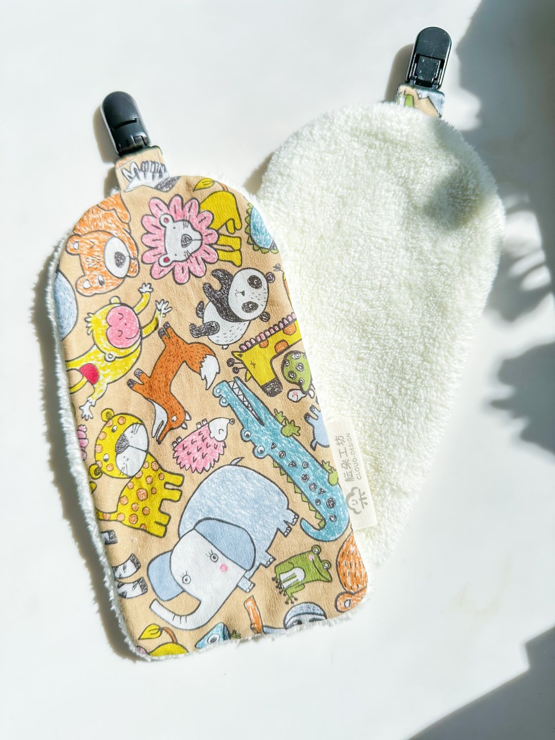 手绘乐园 手帕夹 - 围嘴/口水巾 - 棉 咖啡色