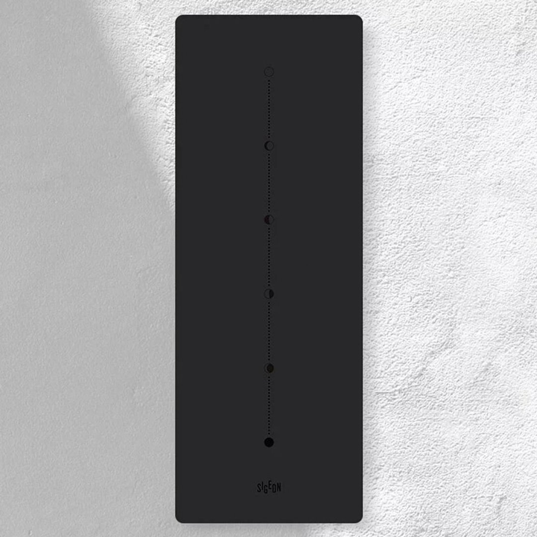 顶级PU标准型干湿止滑天然橡胶正位线瑜珈垫5mm 墨黑 - 瑜珈垫 - 其他材质 黑色