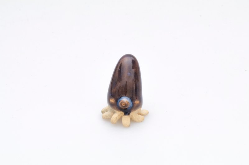 变形章鱼系列—黑面章鱼 - 摆饰 - 陶 黑色