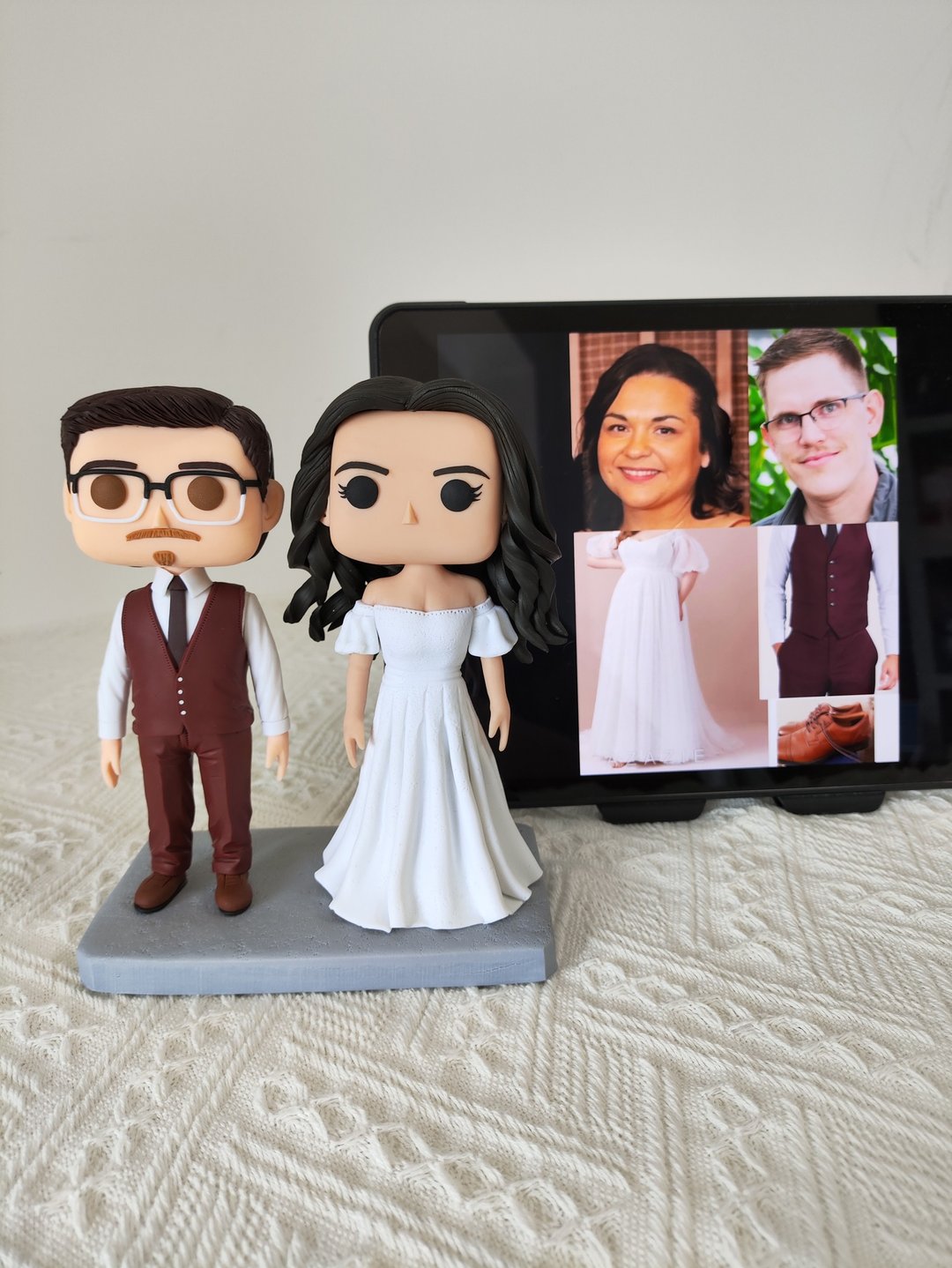 纯手工定制美国Funko Pop 自画像公仔情侣父母夫妻结婚周年礼物 - 玩偶/公仔 - 粘土 多色