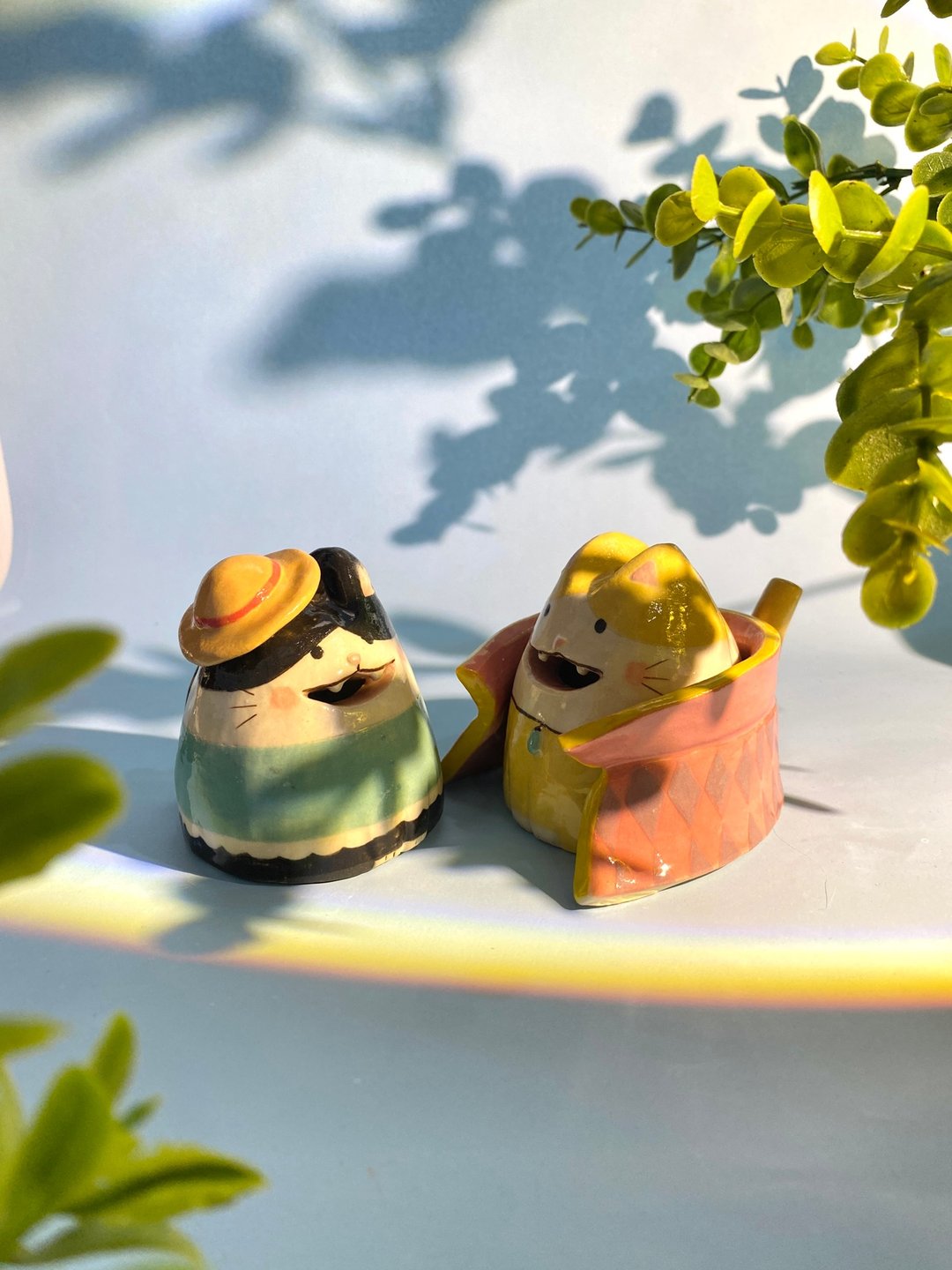 可爱的手工陶瓷娃娃，适合居家装饰。 - 花瓶/陶器 - 陶 多色