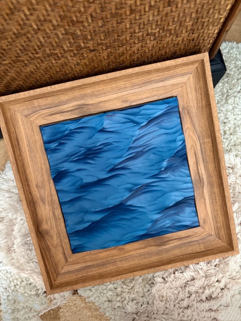 石膏海浪 浪漫装饰画 手工摆件 乔迁/生日礼物 - 摆饰 - 其他材质 蓝色