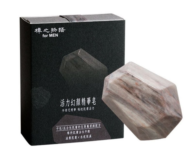男士洗脸皂 樟之物语幻颜皂105g/木质调香/中性肌 混合肌肤质适用 - 男性清洁护肤品 - 其他材质 灰色