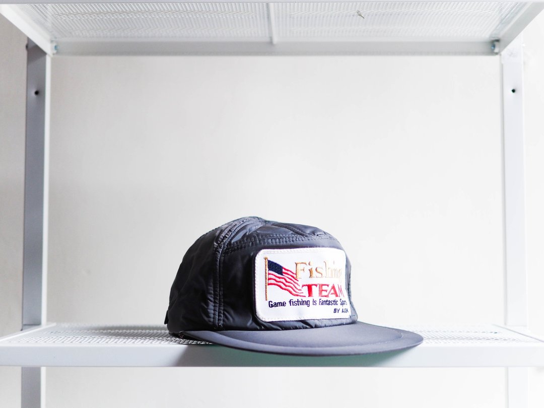 河水山 - 银座铁灰和平独立时代 古董七片剪裁平顶鸭舌棒球帽 peaked cap / baseball cap - 帽子 - 防水材质 灰色