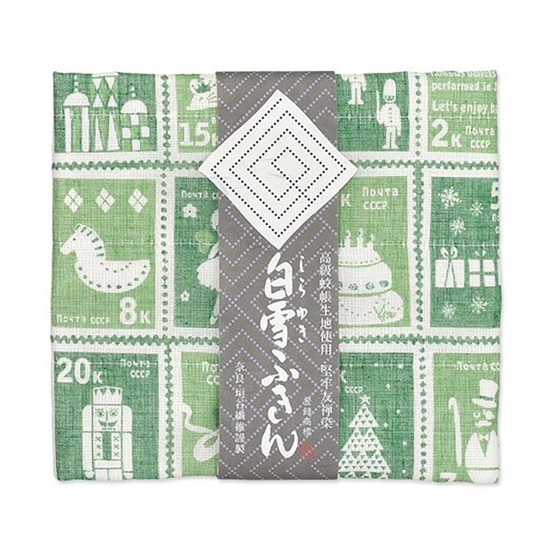 京友禅染万用巾 / 胡桃夹子绿色 - 餐垫/桌巾 - 棉 绿色