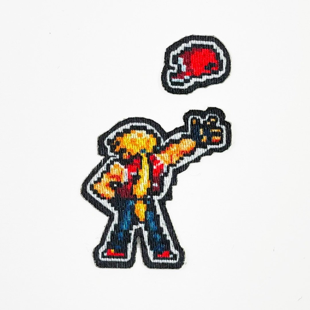 SNK&amp;EGG 特瑞博加德 TERRY BOGARD  仿绣布章 - 徽章/别针 - 聚酯纤维 