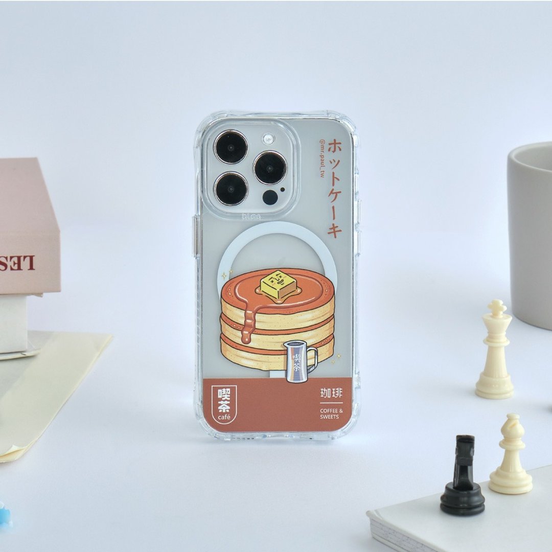 保罗先生吃茶店奶油松饼抗黄防摔MagSafe iPhone手机壳 - 手机壳/手机套 - 塑料 多色