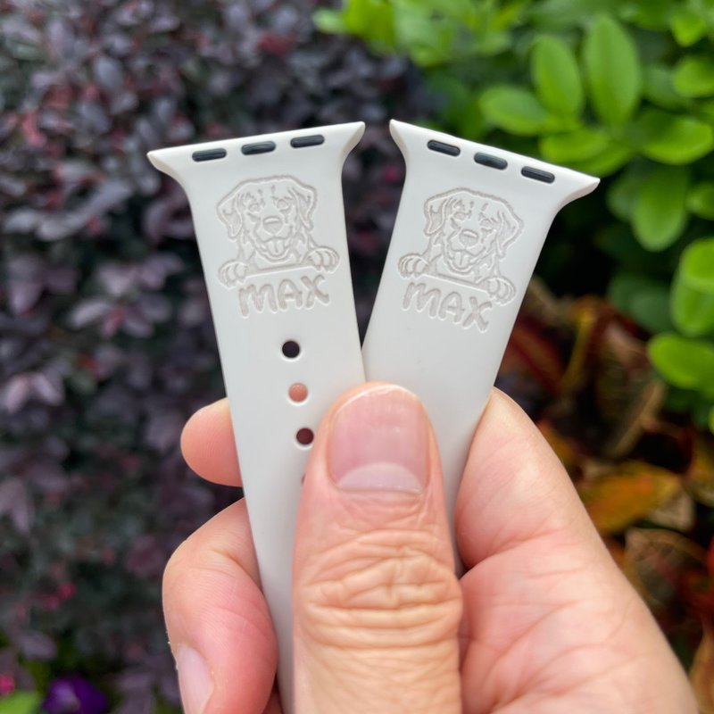 定制 狗狗 毛孩 图案 Apple Watch 潮流硅胶表带 38 40 42 44 mm - 表带 - 硅胶 多色