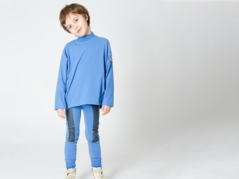 【瑞典童装】有机棉成套套装上衣+裤子蓝色 7岁-8岁 - 童装上衣 - 棉．麻 蓝色