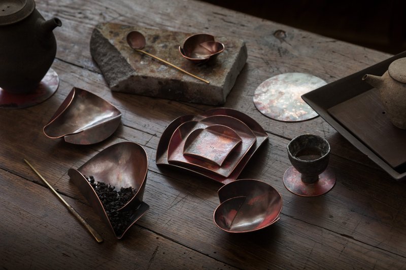 分则合皿 - Chadō - 茶具/茶杯 - 铜/黄铜 红色