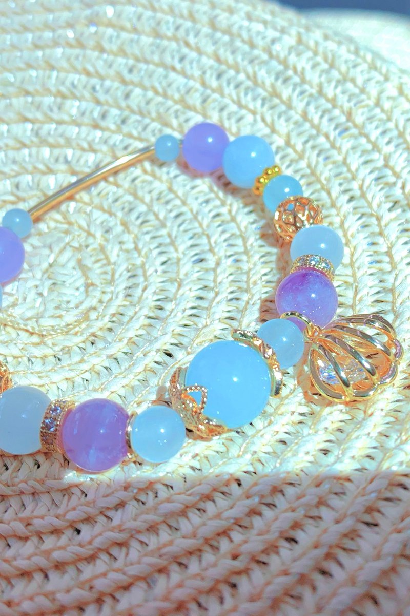 海洋能量疗愈水晶手链【晶洞矿坑】 手串 Ms.Beasty 怪物小姐 - 手链/手环 - 水晶 金色