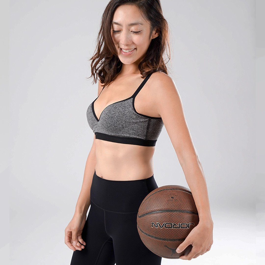 弹力软钢圈两穿环保运动内衣0035 黑色 - 女装运动内衣 - 尼龙 