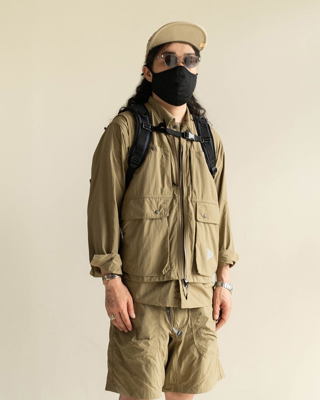 户外风大容量双肩包复古登山伞兵包可拓展使用后背包 - 后背包/双肩包 - 尼龙 蓝色