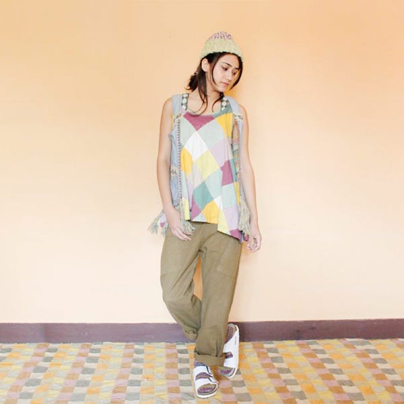 Irodori Sleeveless Tunic - 女装 T 恤 - 棉．麻 粉红色