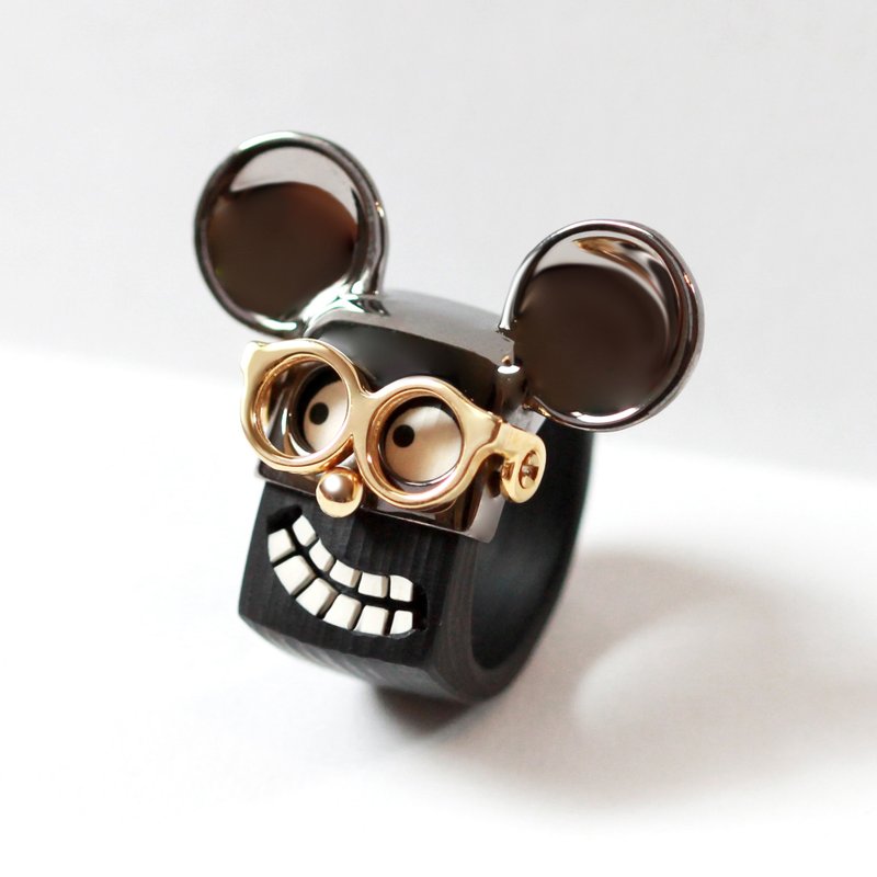 Dr.Rocky mice - 戒指 - 防水材质 黑色