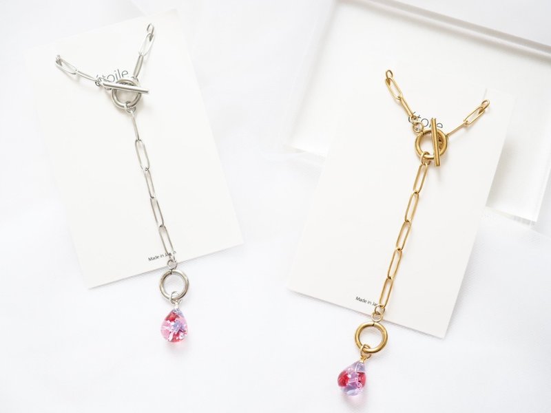 Swarovski 泪滴项链 SDN-20 - 项链 - 树脂 红色