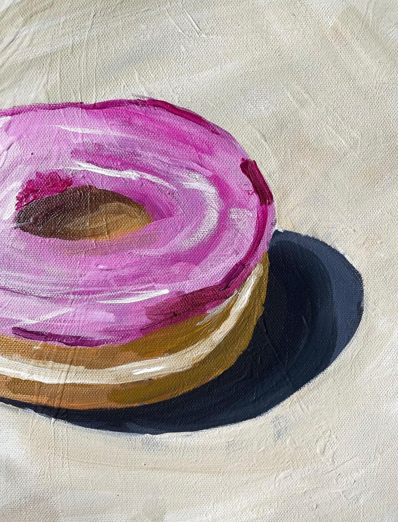 甜甜圈原画手绘艺术食品画 - 海报/装饰画/版画 - 棉．麻 多色