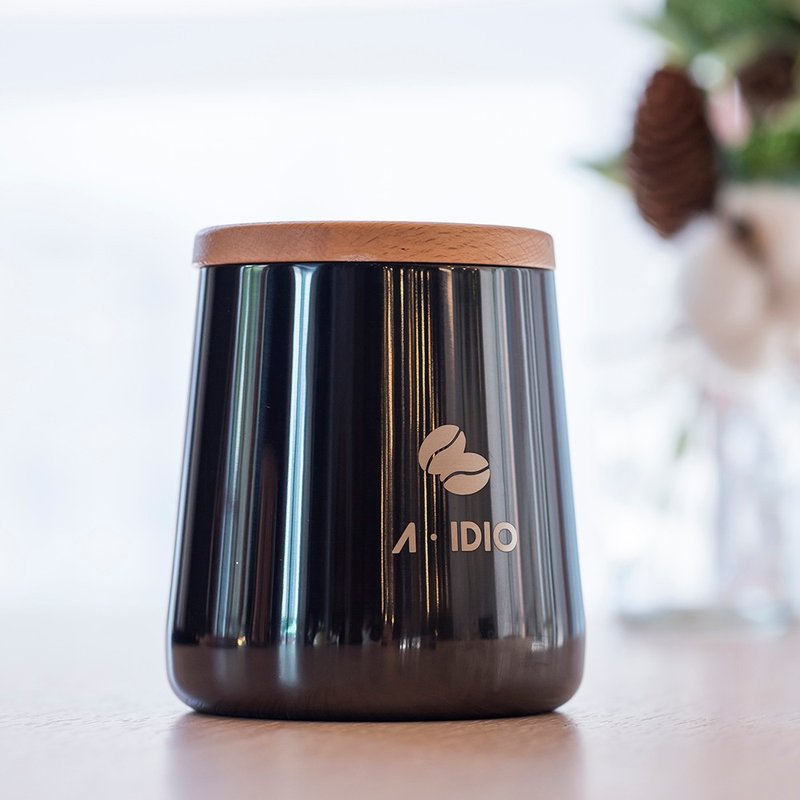 A-IDIO 钛金典藏密封罐(爵士黑)-附赠钛金豆匙 - 咖啡壶/周边 - 不锈钢 黑色
