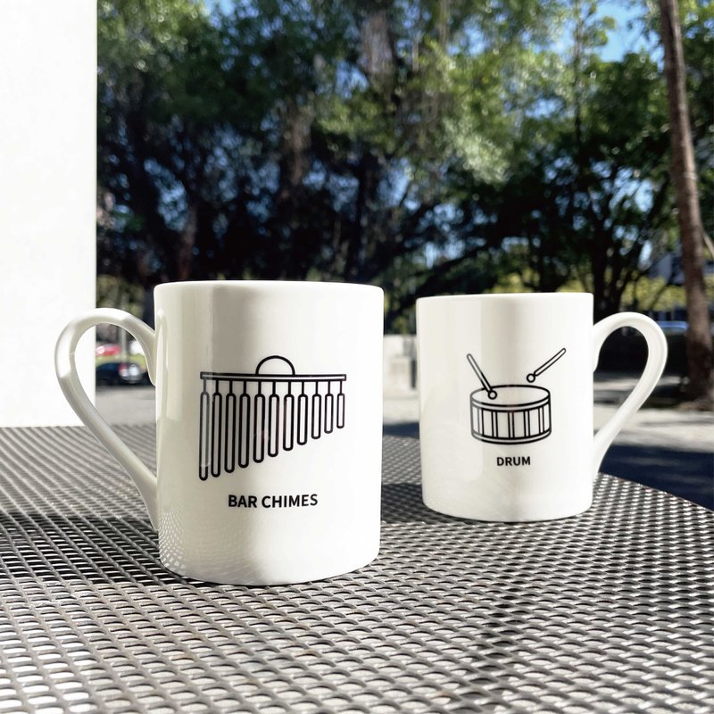 WD 简约乐器贝瓷杯-可定制 - 咖啡杯/马克杯 - 瓷 白色