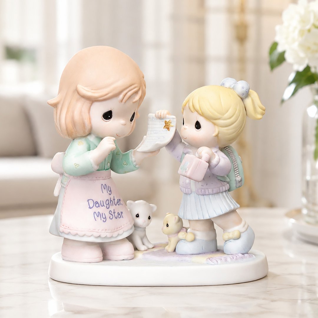 盒装美国 Precious Moments 母女情深瓷偶 My Daughter My Star - 玩偶/公仔 - 瓷 