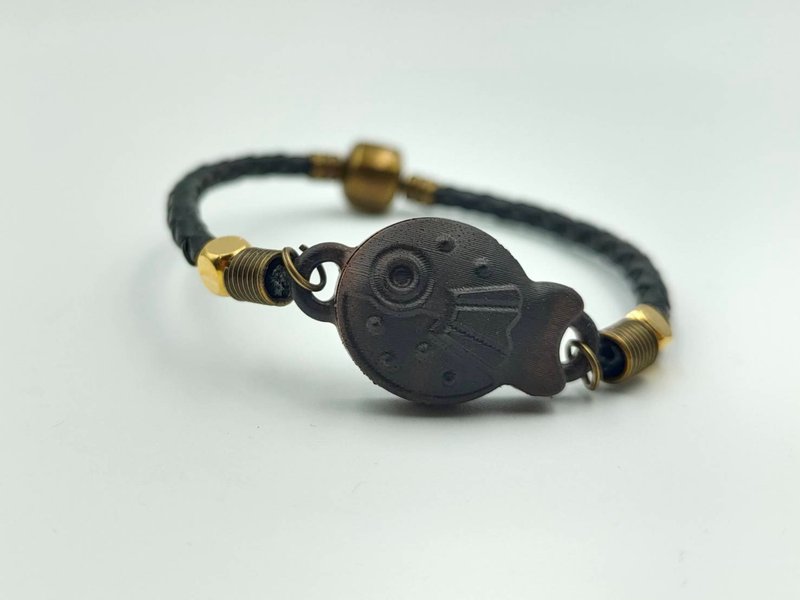 米里米特创意 DIY木质感应手环 年年有鱼款 礼物 捷运 公车 黑色 - 手链/手环 - 木头 黑色