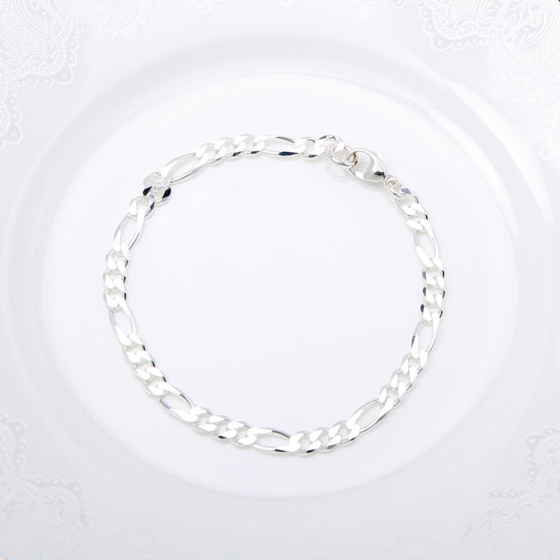 【Angel & Me】厚实 感质 节节 s925 纯银 链条 粗手链 脚链 - 手链/手环 - 纯银 银色