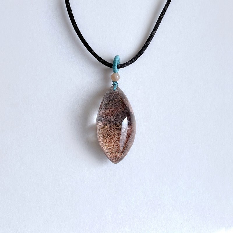 宝石系 天然矿石 幽灵水晶 项链 - 项链 - 宝石 橘色