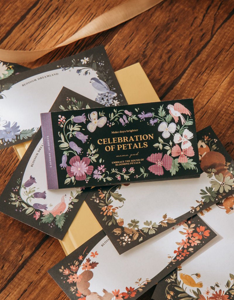 花花便条本-月夜绽放 - 便条纸/标签贴 - 纸 黑色