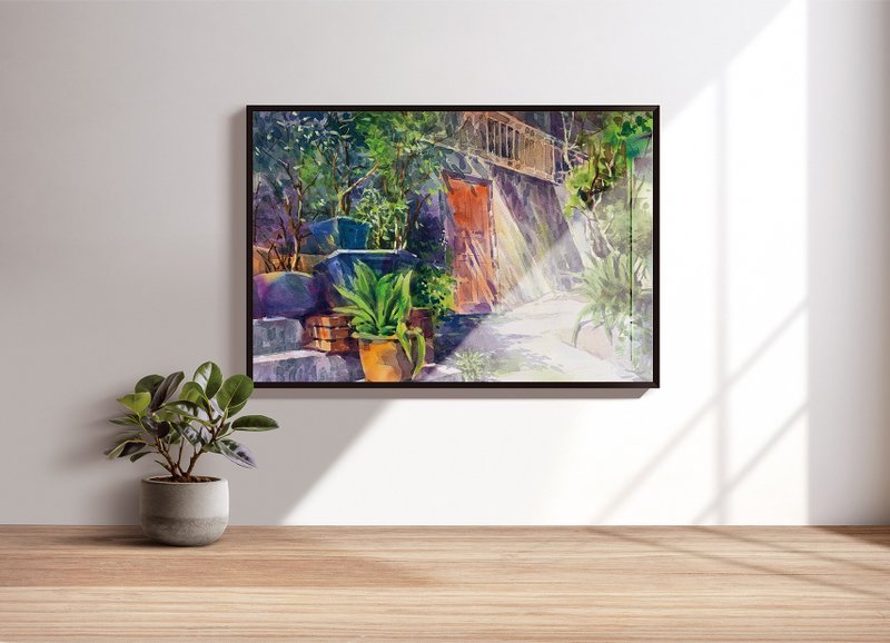 【水彩】台南晨曦 - 海报/装饰画/版画 - 纸 