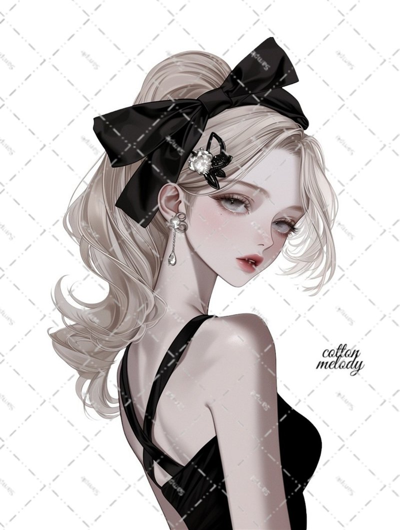 original sticker no.7776 人物贴纸 原创贴纸 人物贴纸 女孩贴纸 原创人物贴纸 - 贴纸 - 纸 