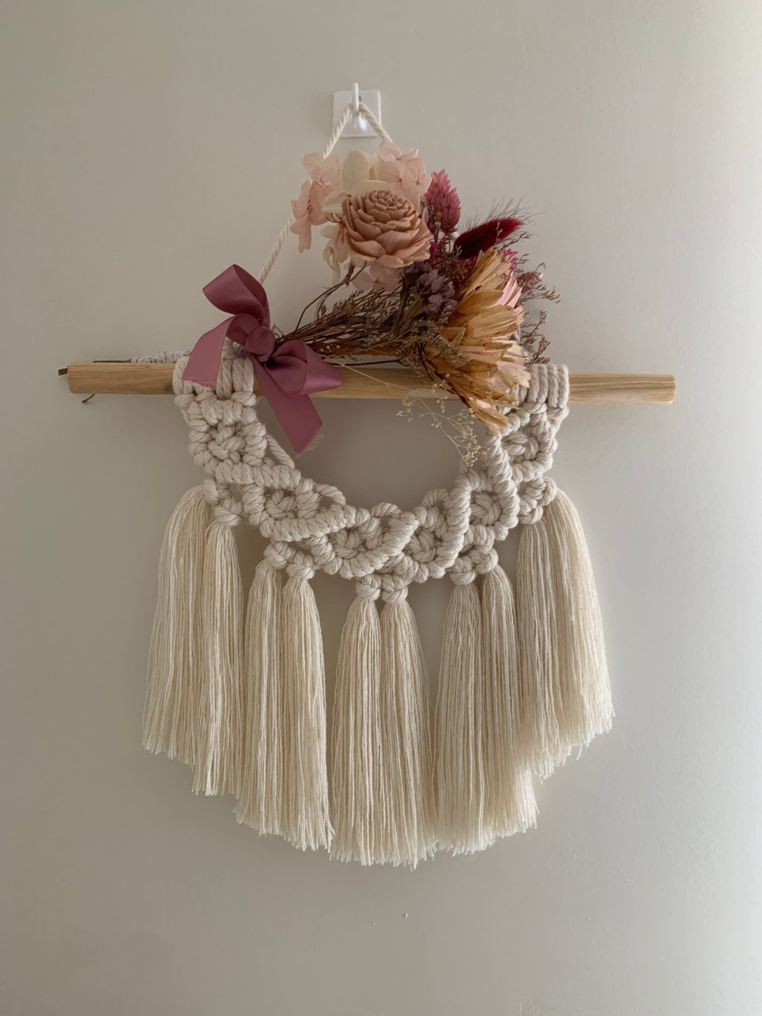 Macrame  波希米亚 交叉 花纹 流苏 编织 挂饰 - 摆饰 - 棉 