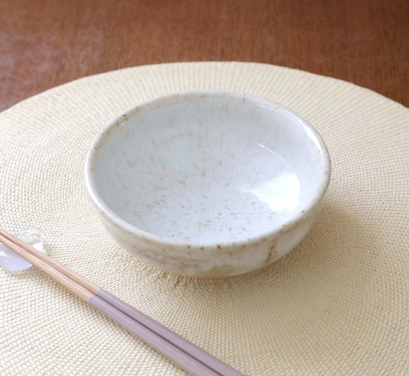 草灰釉扁碗 - 碗 - 陶 卡其色