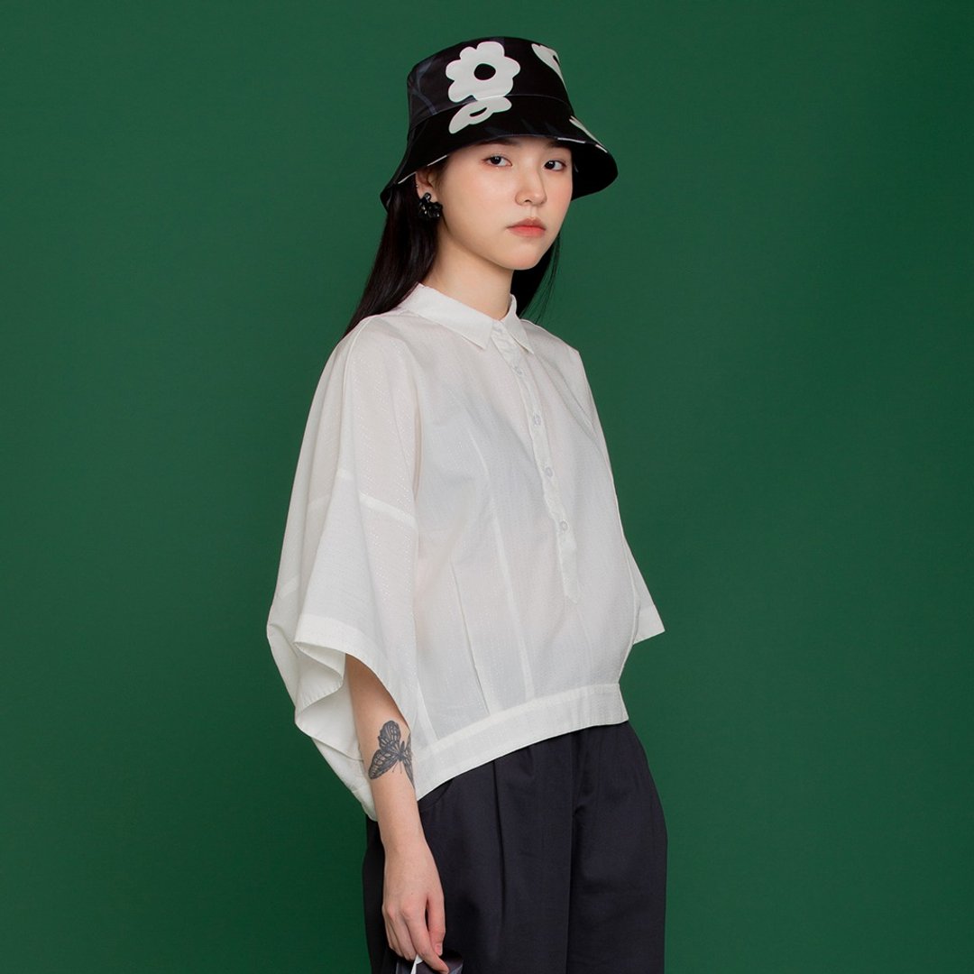 【人气经典款】优雅白色宽袖衬衫 限时优惠中 - 女装衬衫 - 棉 白色