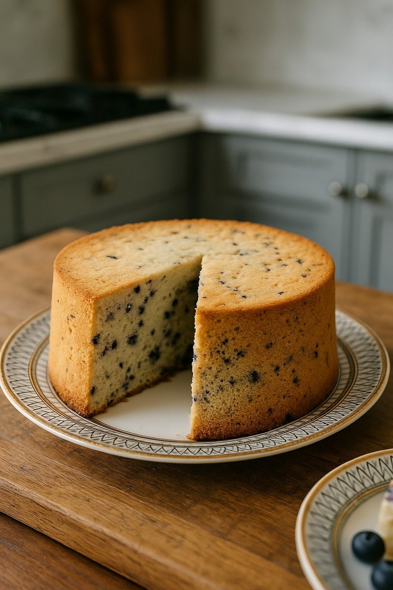 6寸蓝莓云朵戚风蛋糕 Blueberry Cloud Chiffon Cake - 蛋糕/甜点 - 新鲜食材 