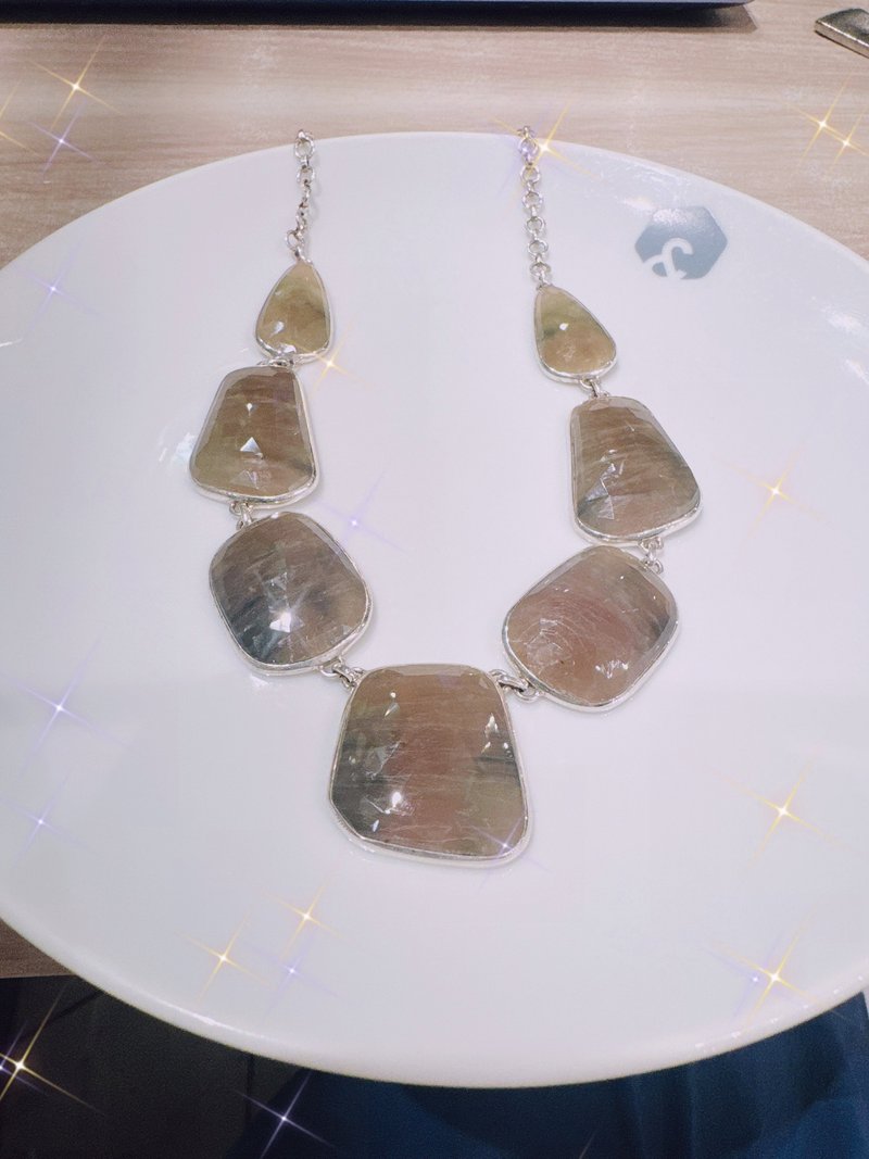 Multi Safir 蓝宝天王 - 项链 - 纯银 金色