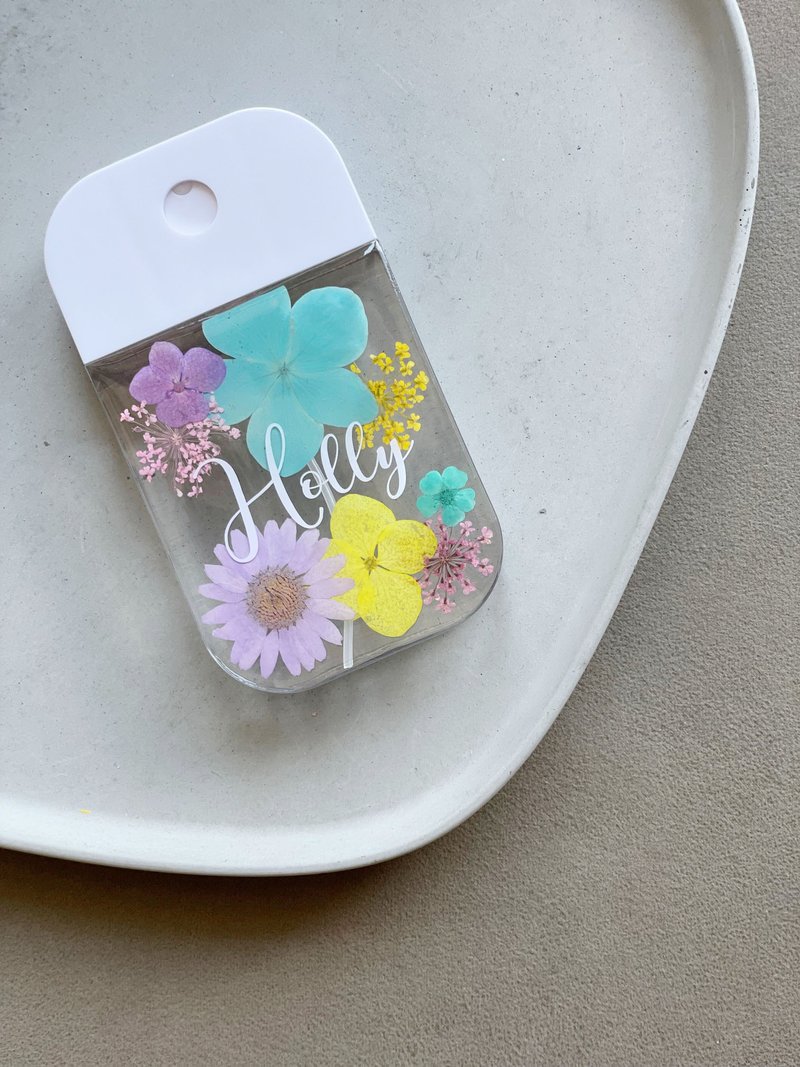 【DIY押花喷雾瓶－粉彩款】自订名字 定制化 消毒瓶 防疫用品 - 收纳用品 - 塑料 