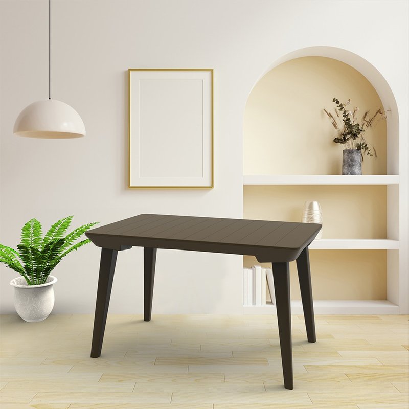 可可桌 / 极简精品桌 122*76 - 餐桌/书桌 - 塑料 咖啡色