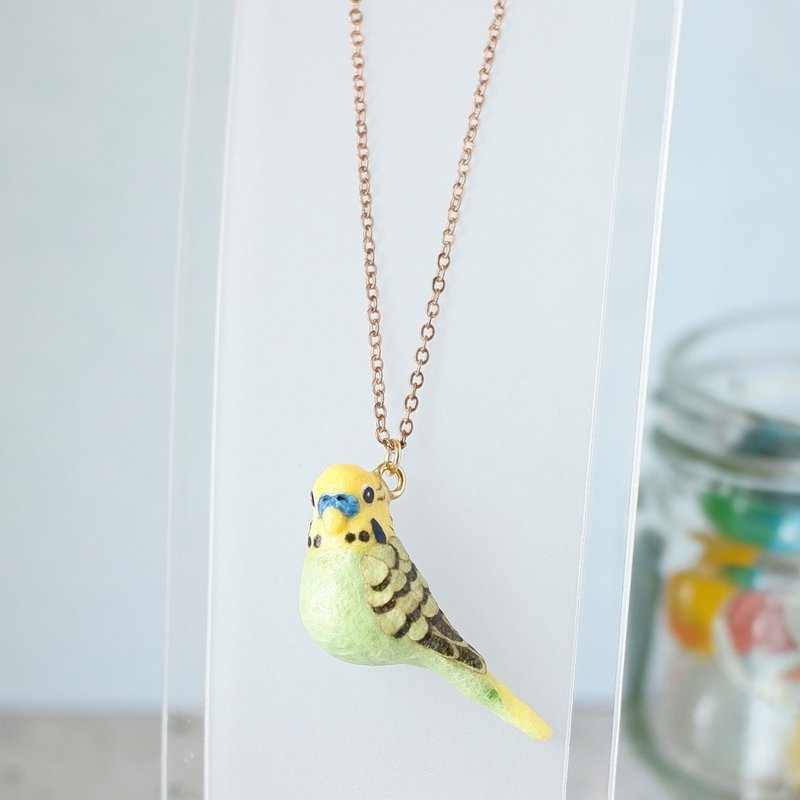 和纸饰品 项链 虎皮鹦鹉 绿色系 鹦鹉 鸟类 饲养鸟 - 项链 - 其他材质 绿色