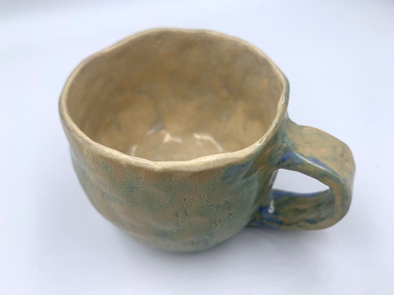 手捏咖啡杯 - 咖啡杯/马克杯 - 陶 绿色
