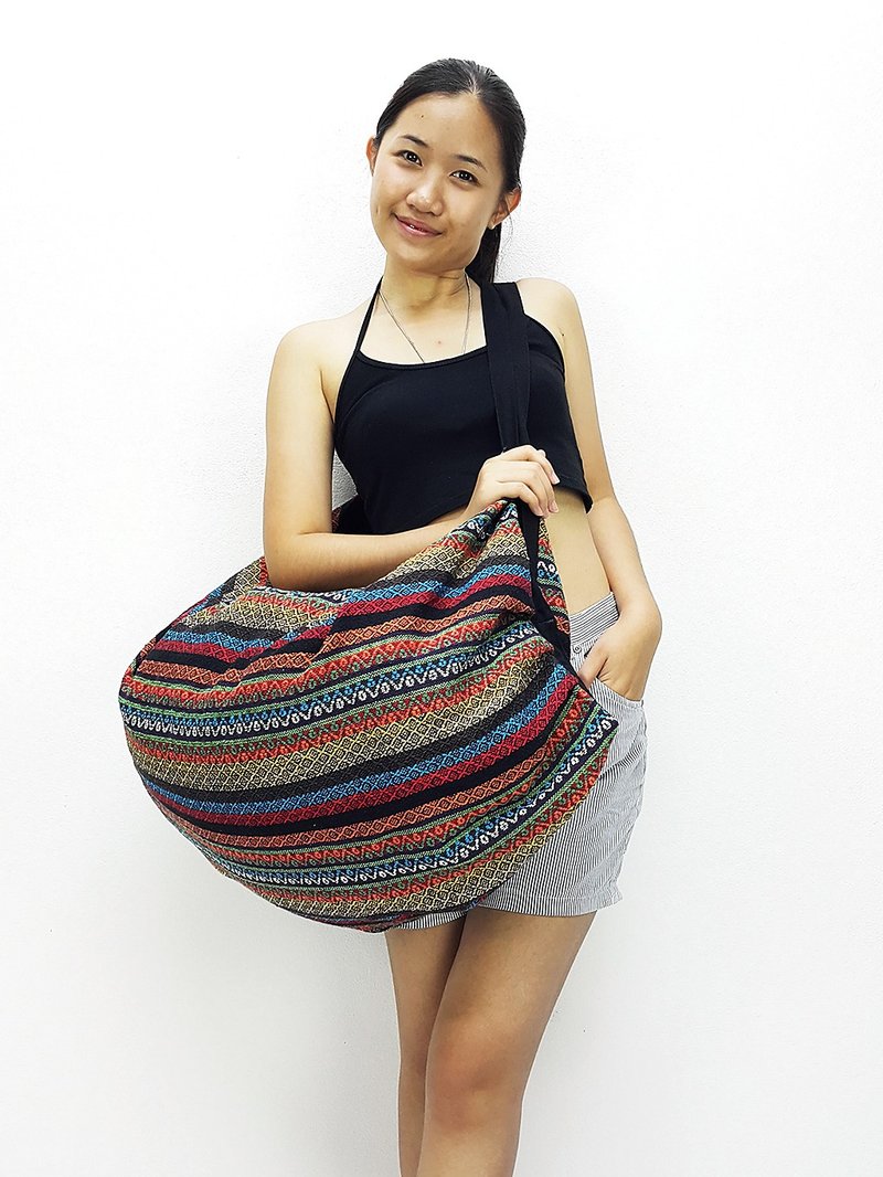 Cotton Bag Backpack Hobo bag boat shape bag Shoulder bag Crossbody Bag - 其他 - 棉．麻 多色